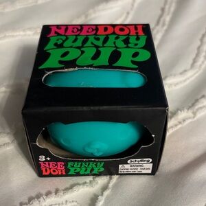 Needoh Funky Pup Teal Squishy Toy